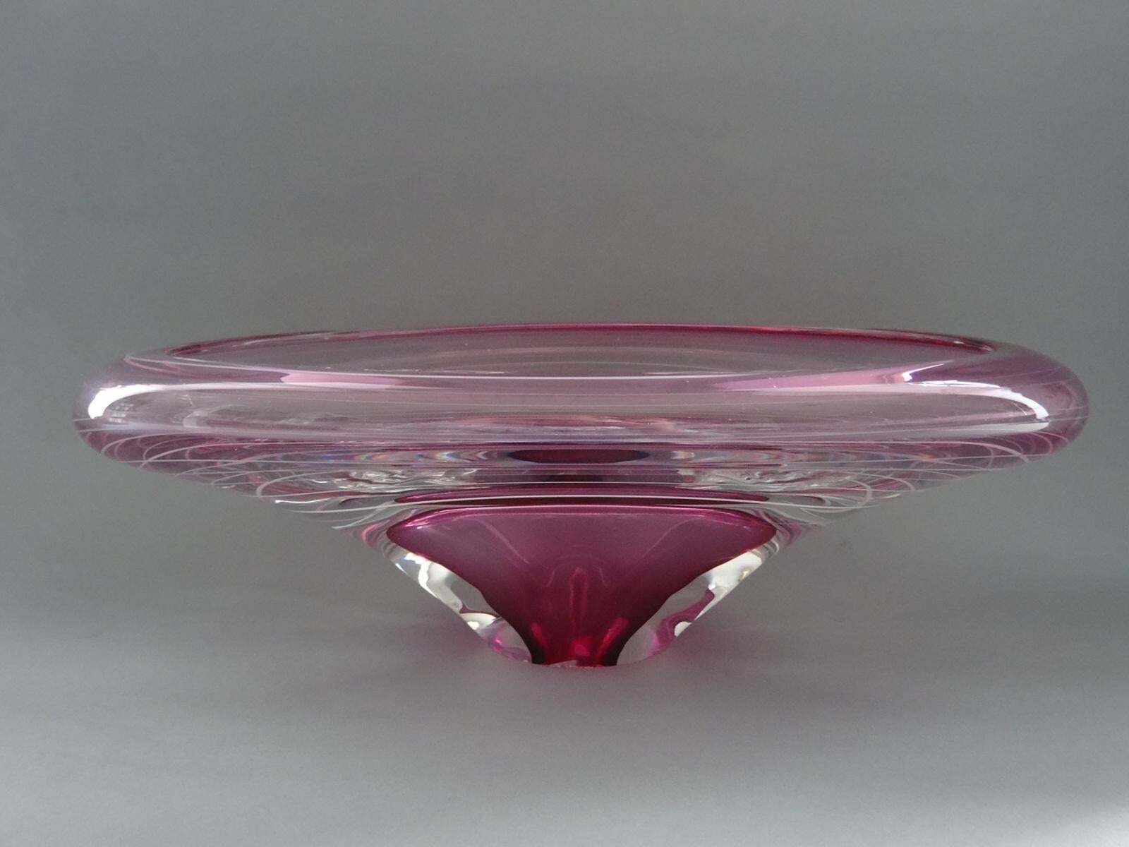 Adam Jablonski Pink Crystal Vase, Poland, 31x19 Cm  Signed By The Author1970 photo furniture