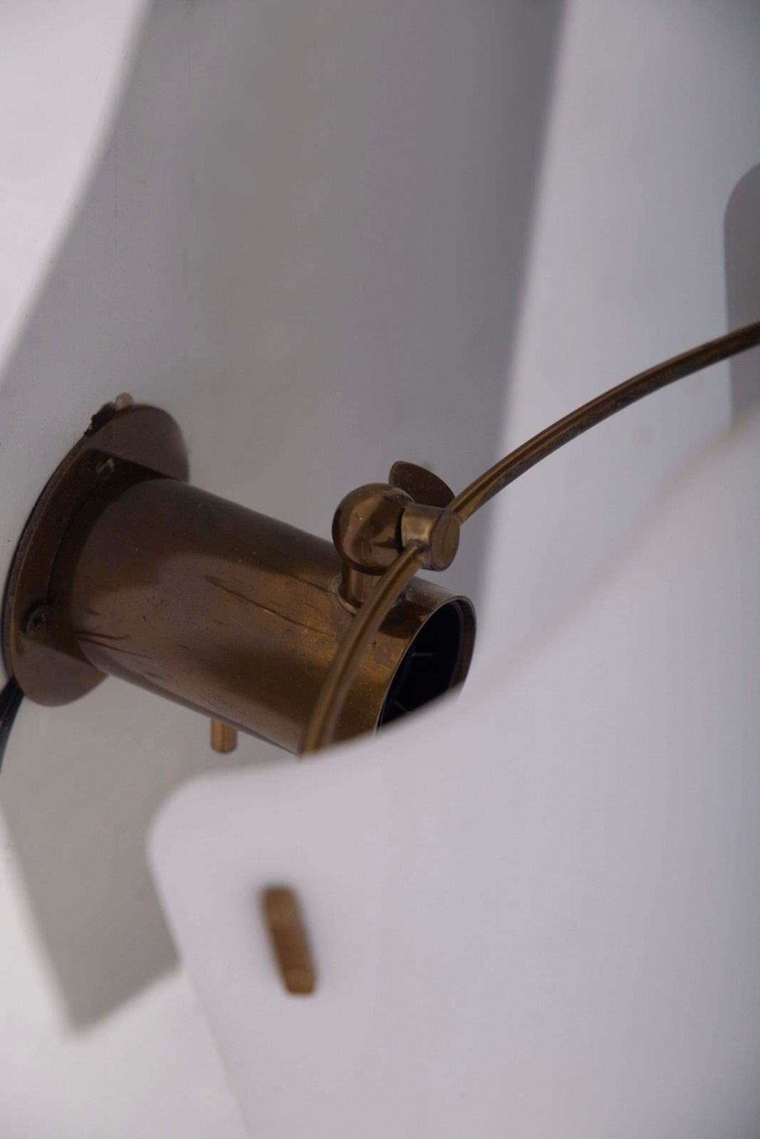 Pair Of Wall Sconces By Gino Sarfatti For Arteluce In White Plexiglass photo buy