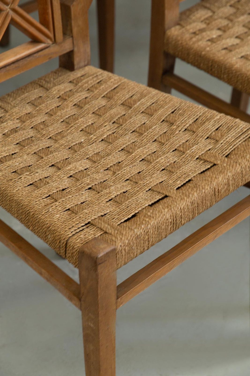 Set Of Eigth Italian Dining Chairs By Paolo Buffa Attr. In Rope photo 5823.0