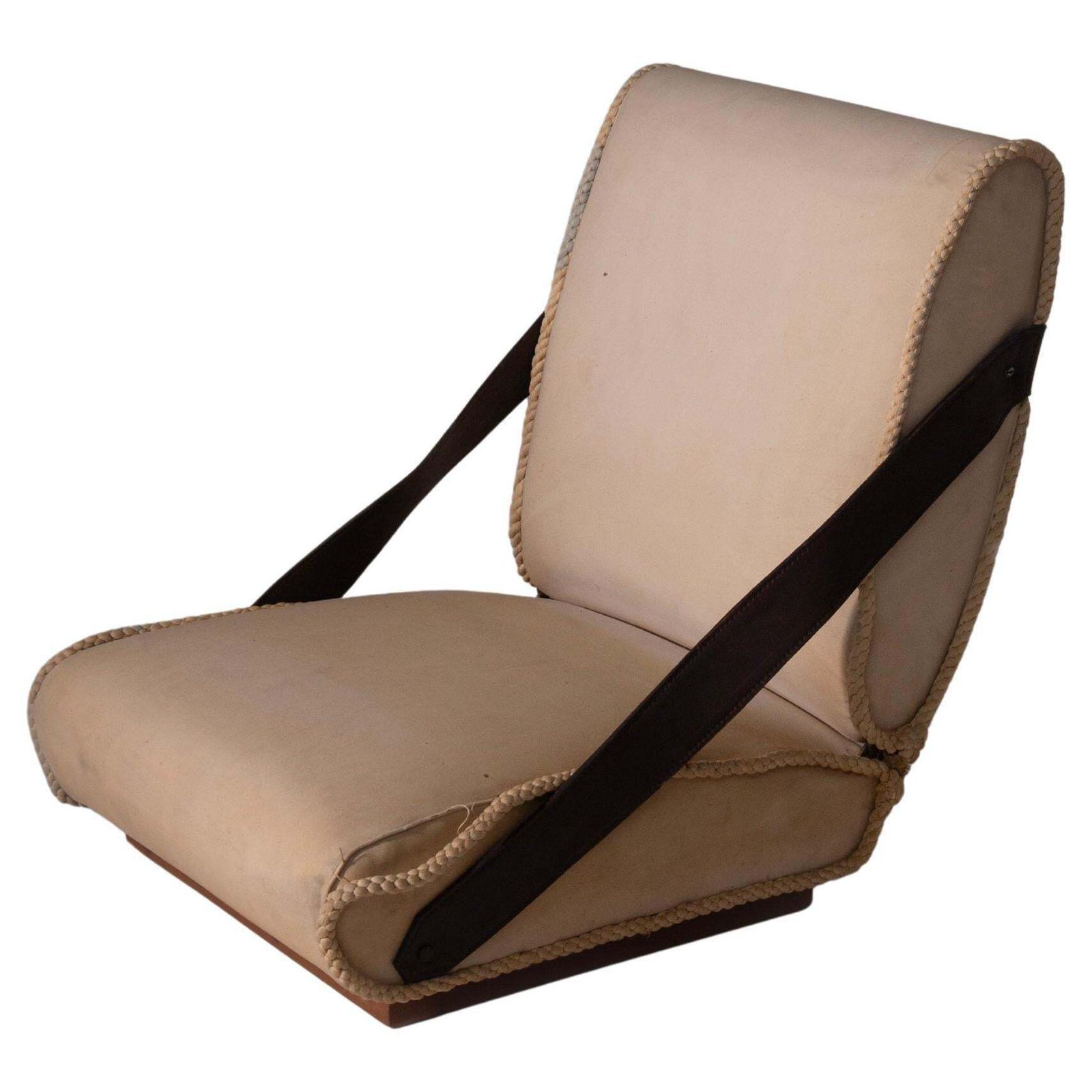 Vintage Italian Armchair In Gio Ponti Style In Original Fabric