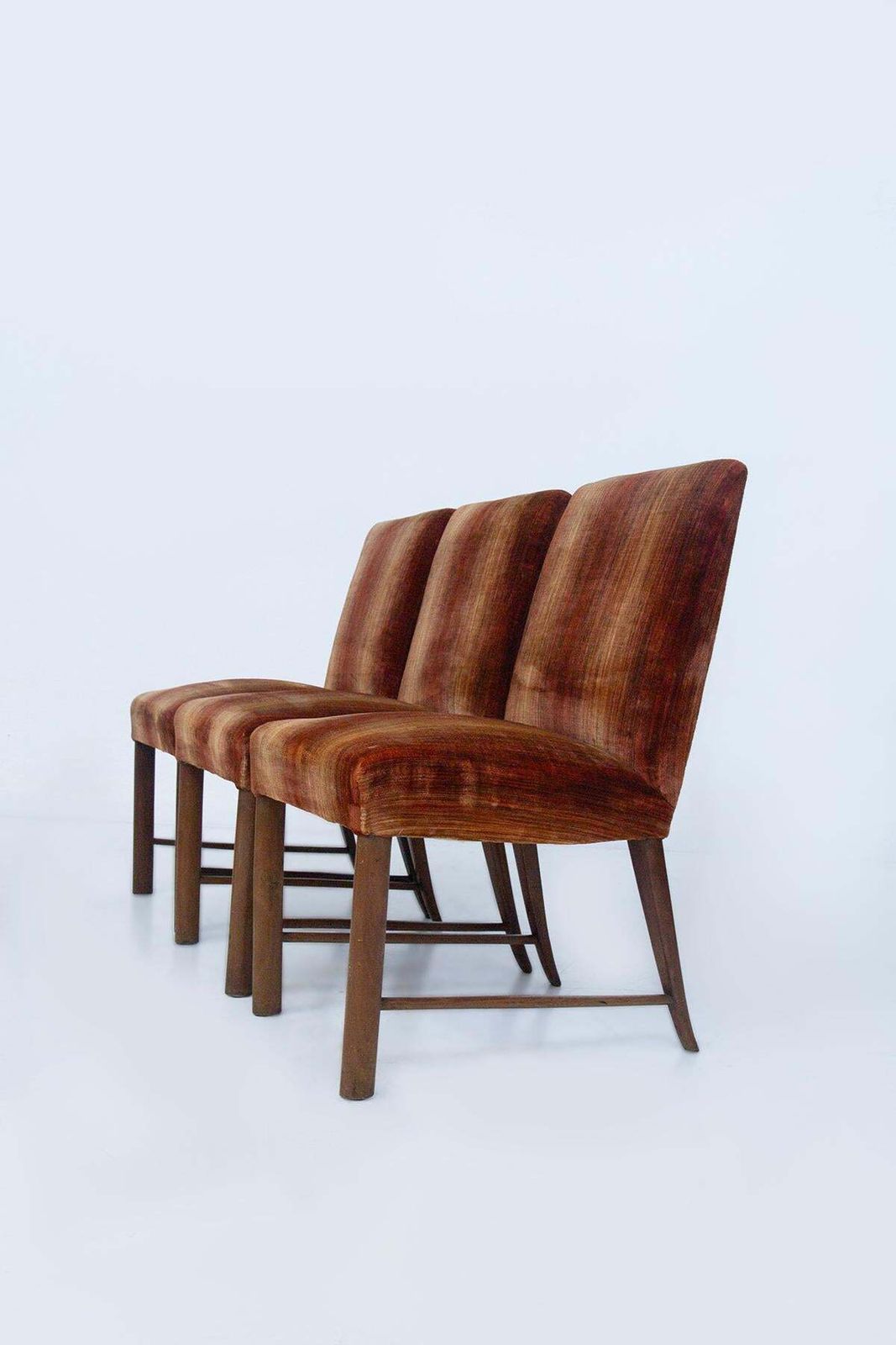 photo furniture Set Of Six Chairs By Paolo Buffa With Original Velvet Fabric Of The Period