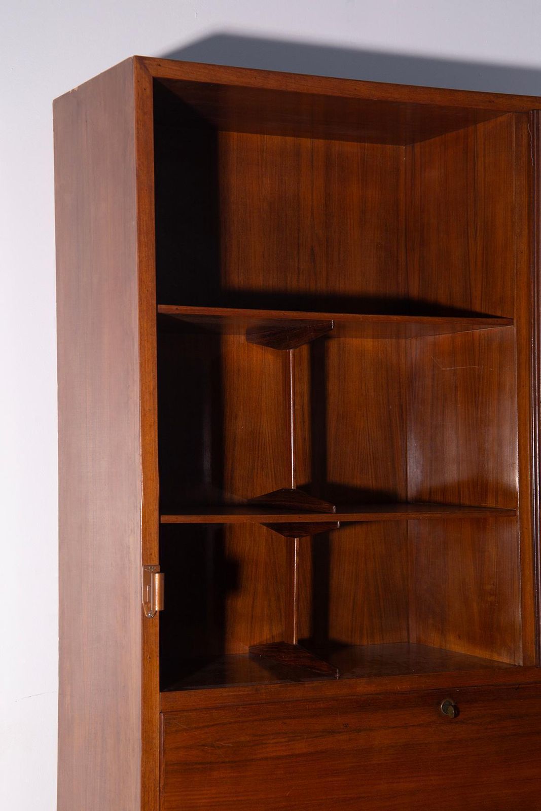Italian Bookcase Cabinet In Grissinato Wood photo Furniture
