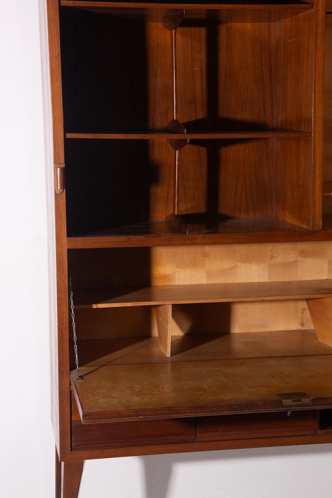 photo vinterior Italian Bookcase Cabinet In Grissinato Wood