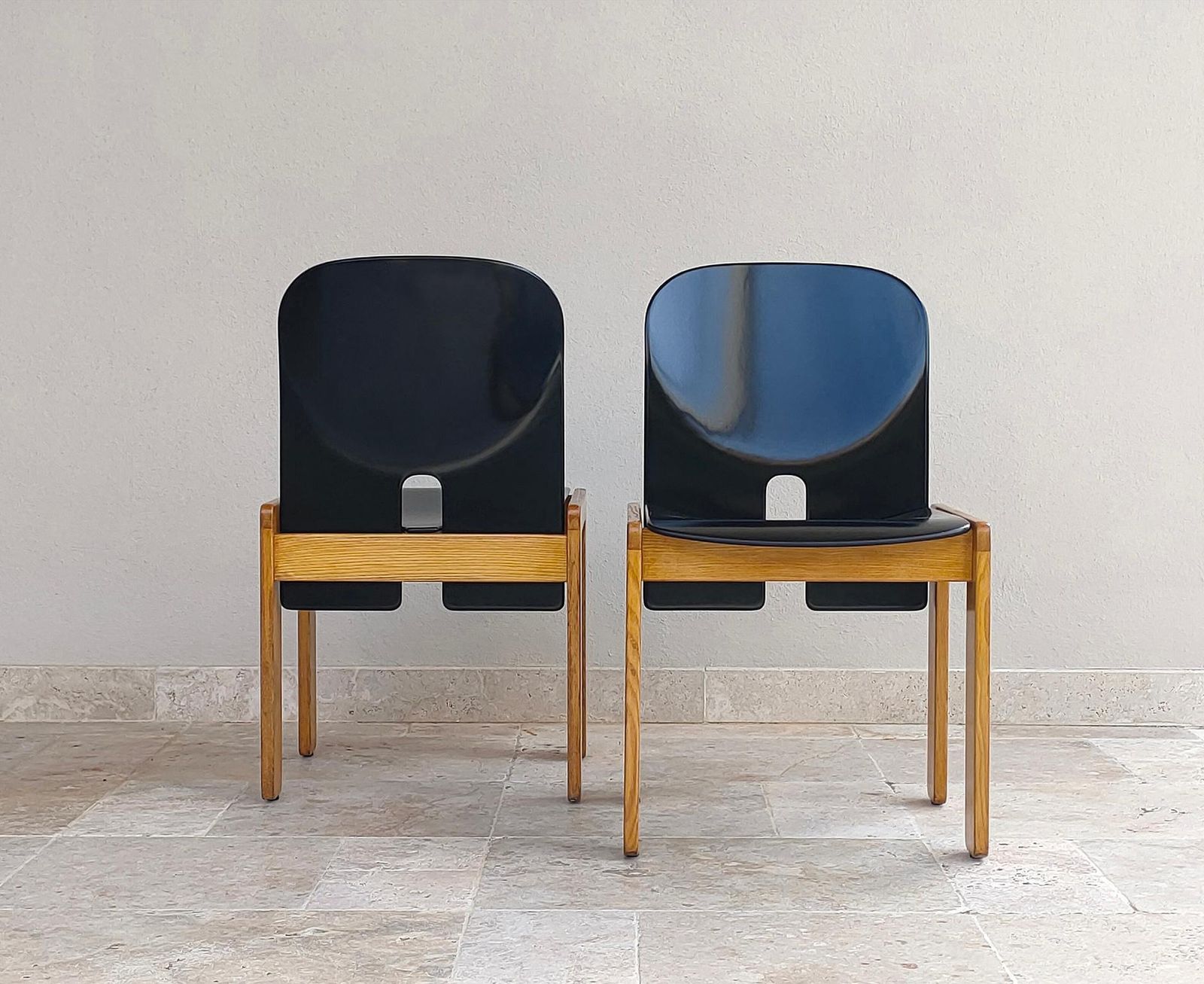 Afra & Tobia Scarpa Set Of Four 121 Chairs By Cassina 1960s Italy photo vinterior
