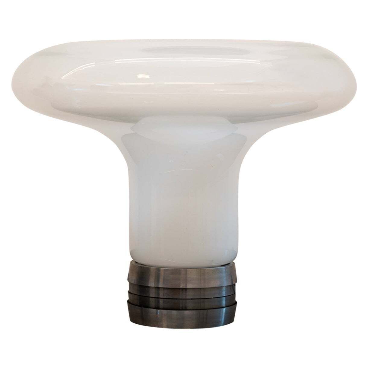 Angelo Mangiarotti Lesbo Table Lamp In Metal And Blown Glass By Artemide