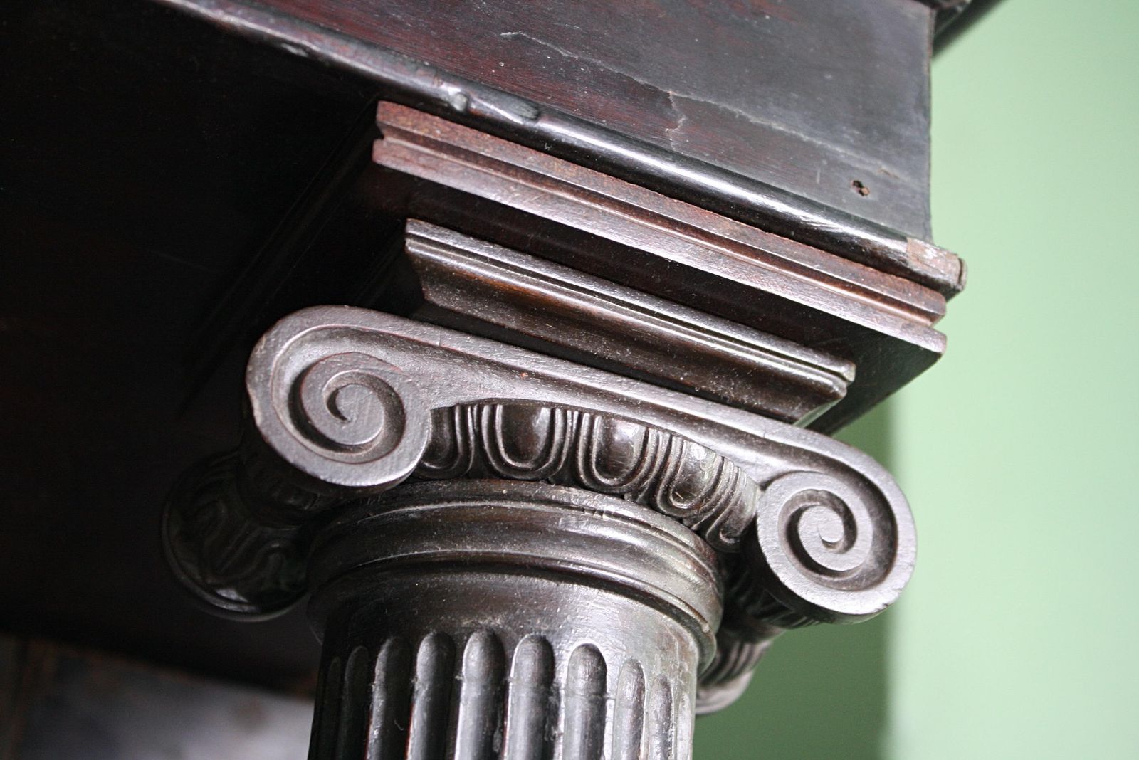 photo buy 18th 19th Century Neoclassical Colonial Padauk Glazed Ebonized Book Case