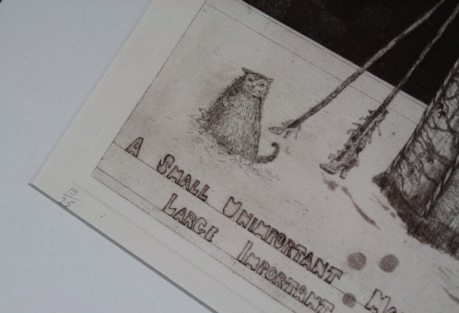 Satirical Lithograph By Peter Jacques "Unimportant Man" Artist Royal Academy photo Art