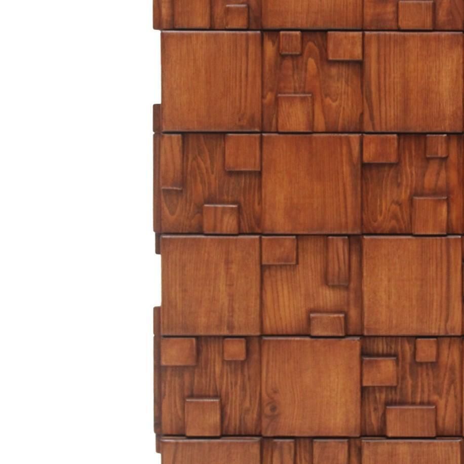 Brutalist Wooden Chest Of Drawers, Italy photo vintage