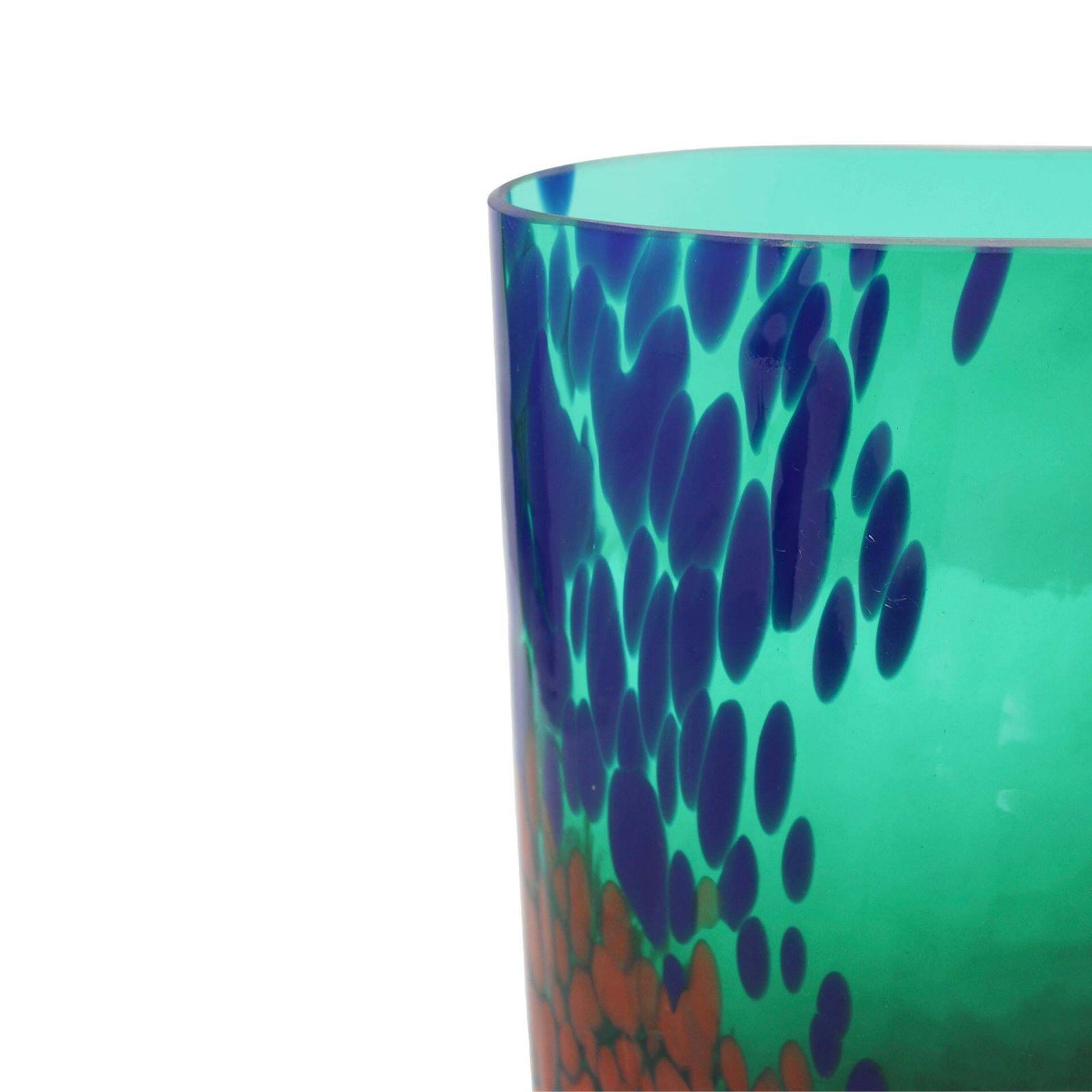 Home Decor Artisanal Green Murano Glass Vase, 1970s Italian Design photo