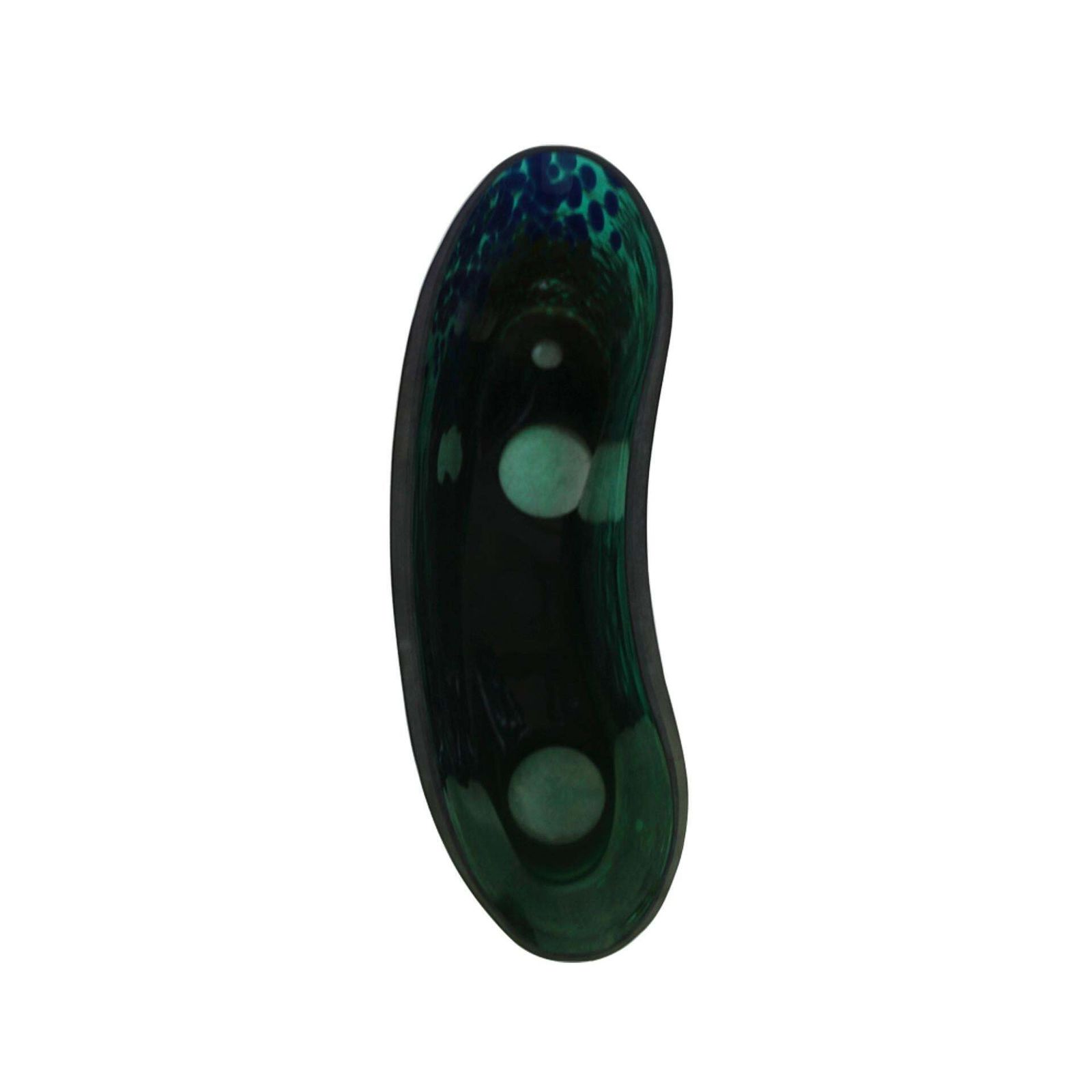 3046.0 Artisanal Green Murano Glass Vase, 1970s Italian Design photo