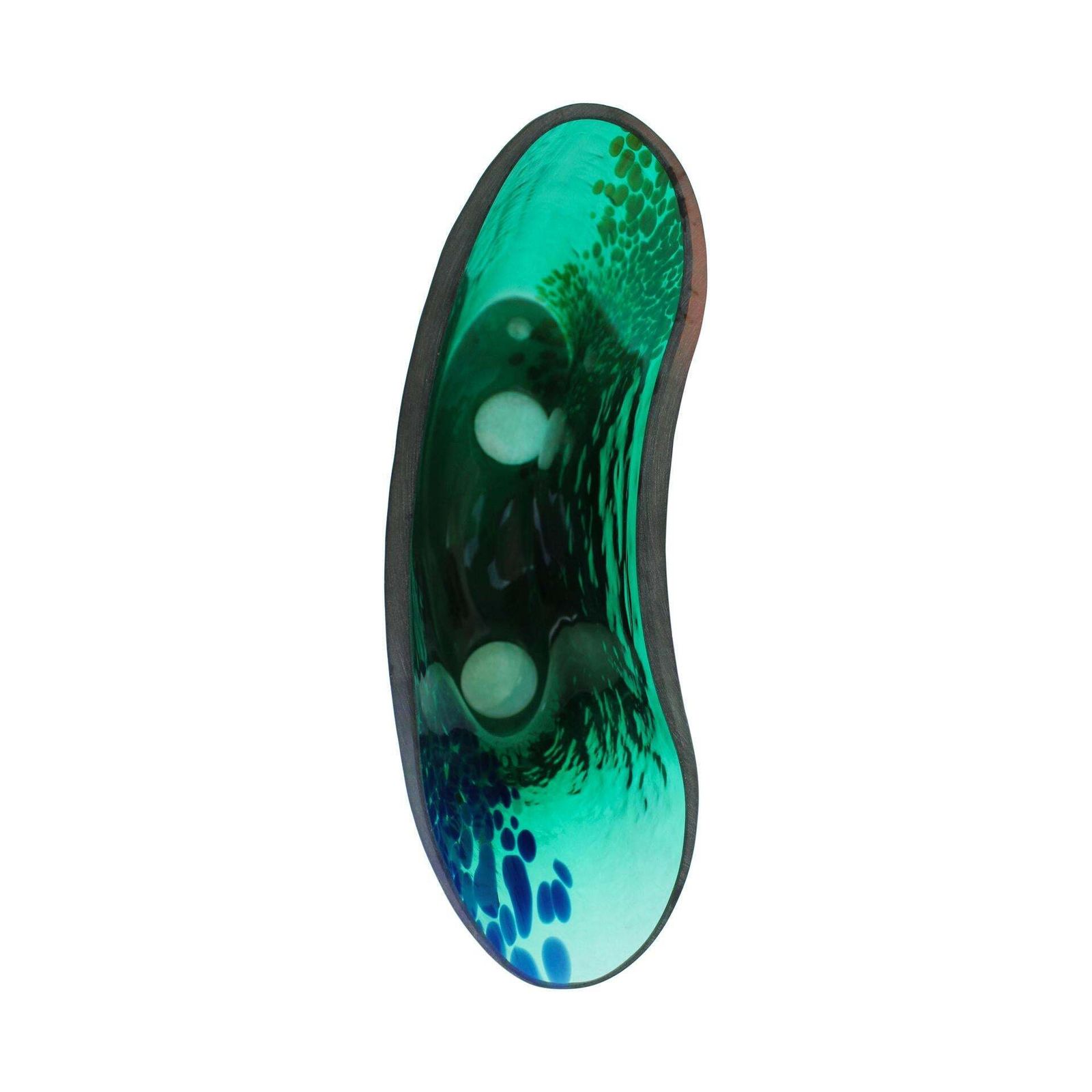 Artisanal Green Murano Glass Vase, 1970s Italian Design photo 2975.0