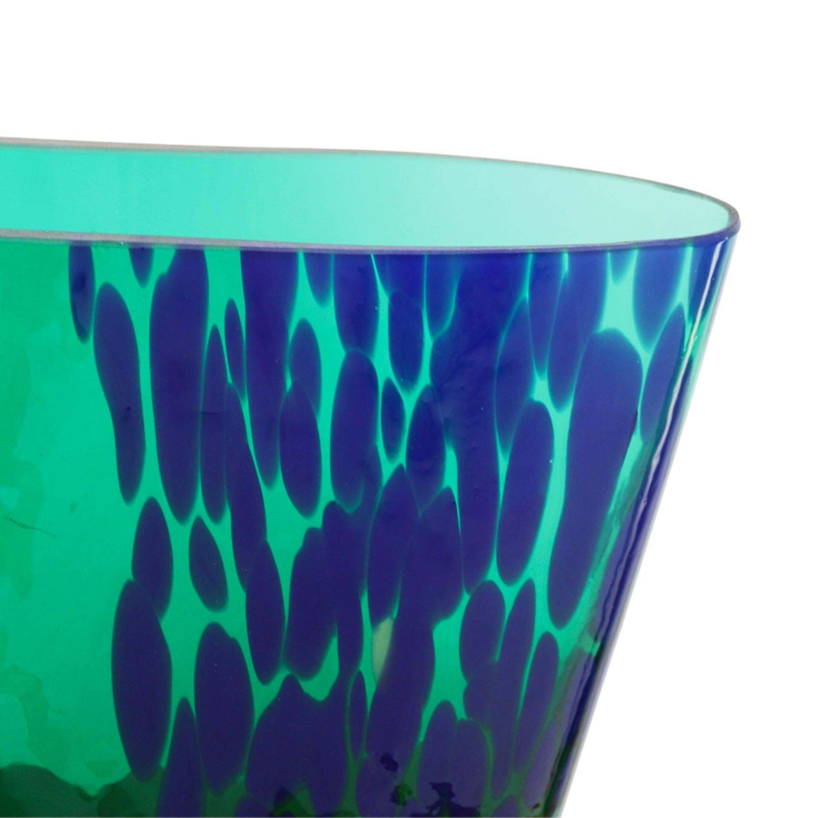 Home Decor Artisanal Green Murano Glass Vase, 1970s Italian Design photo