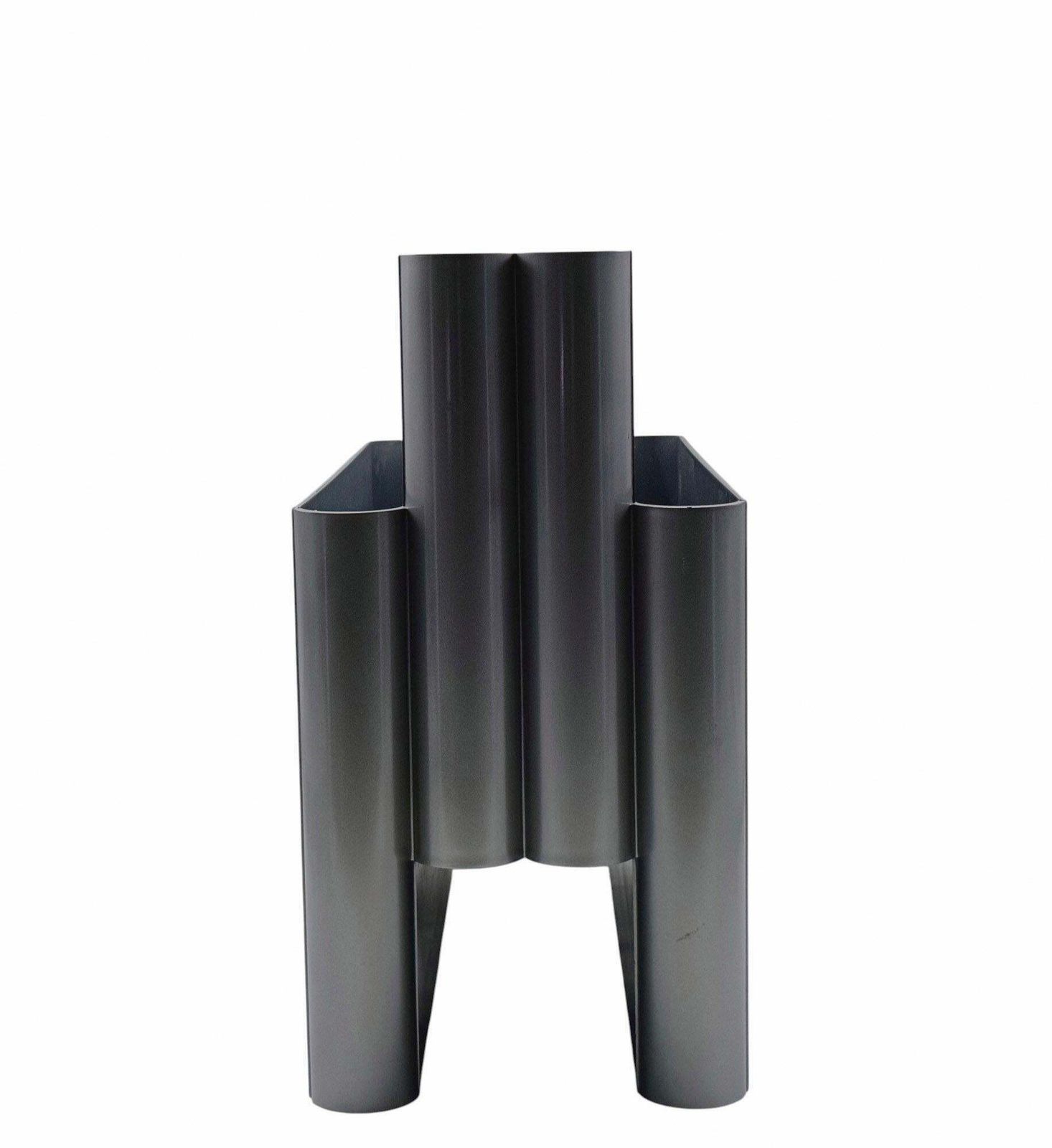 Giotto Stoppino For Kartell Magazine Holder Silver Mod. 4676, Italy 1970s photo Home Decor