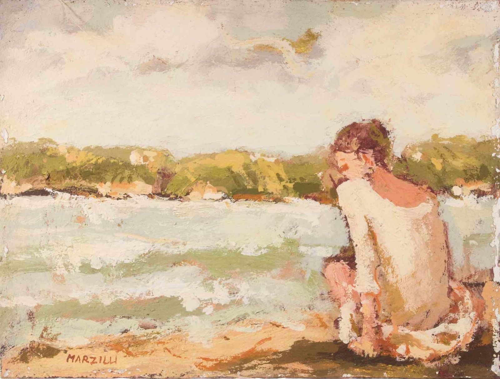 Franco Marzilliballerina With View Of Rome   Oil Painting By Franco Marzilli   1970s1970s photo furniture