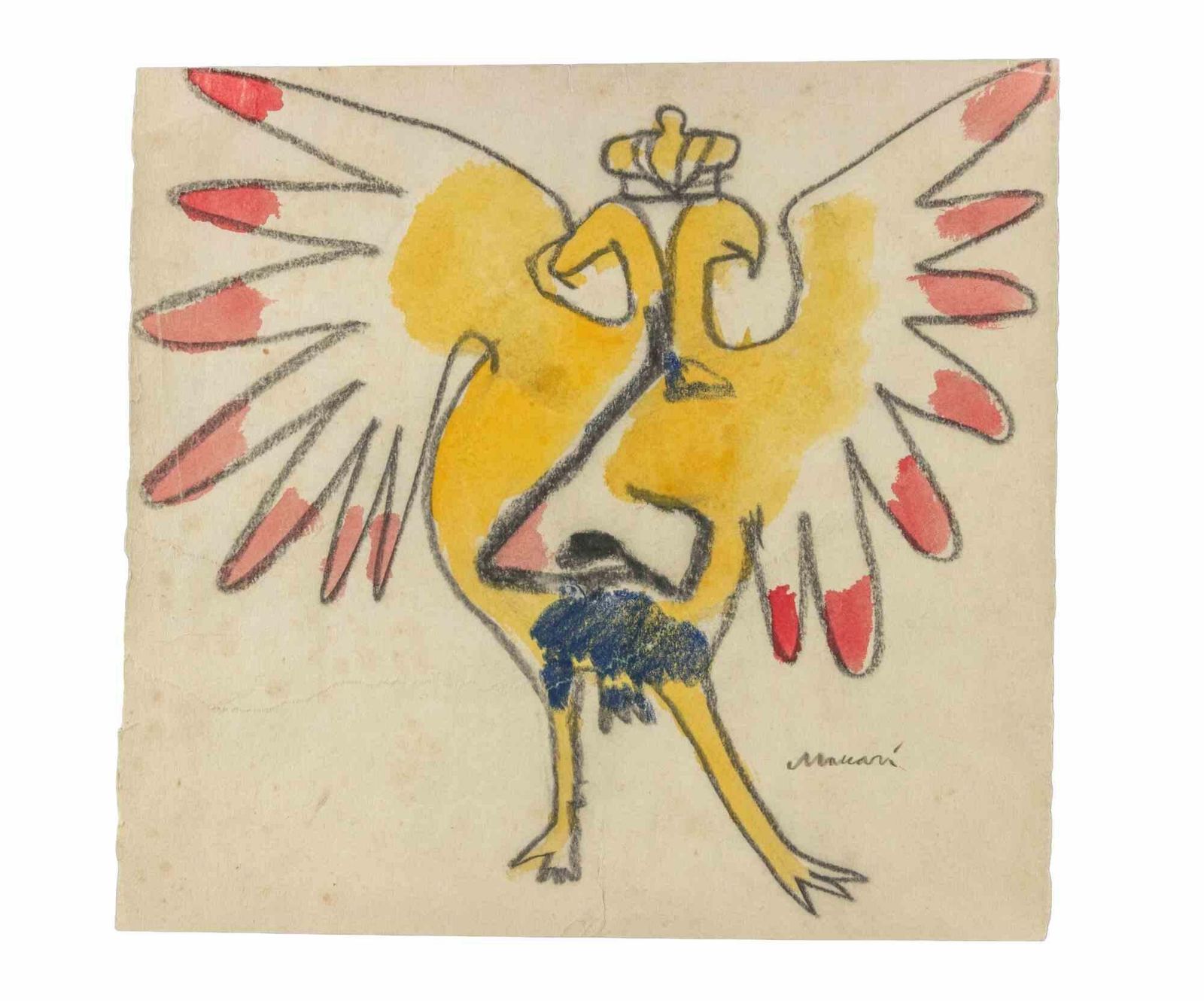 Mino Maccarisketch For "The Nose" By Sostakovic   Drawing By Mino Maccari   19641964