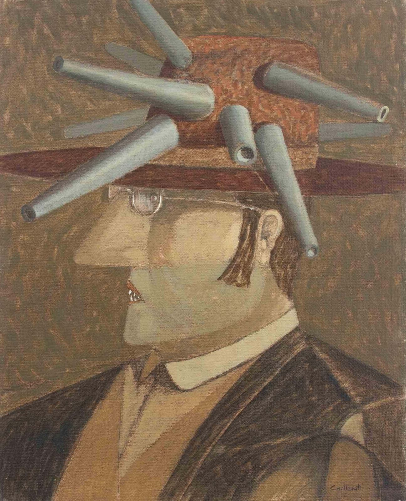Alberto Galleratiin My Head, A Precise Thought   Paint By Alberto Gallerati   1970s1970s