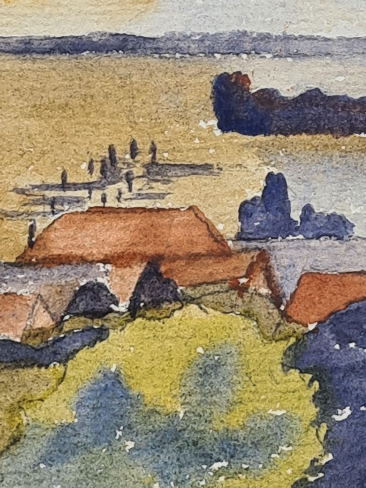 Set Of Three Barbizon School Watercolour Landscapes From 1918 By A Ghillies photo for sale
