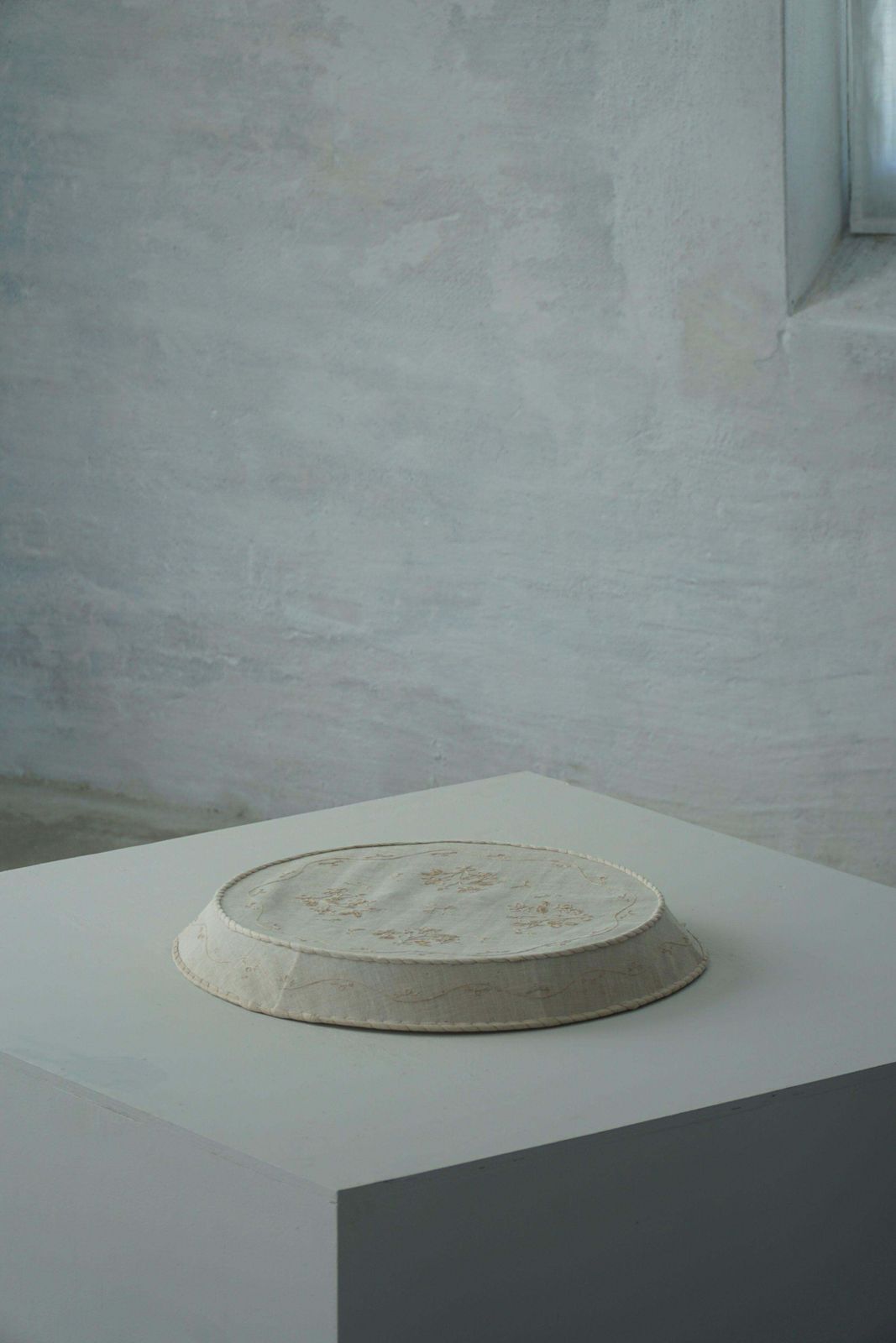Large Swedish Mid Century Ceiling / Wall Sconce In Linen And Lace, Sweden, 1950s photo furniture