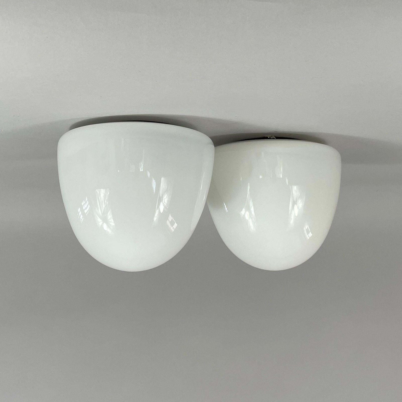 Recessed Lighting Made Of Frosted Glass And Bakelite, Bauhaus Era, Germany 1930s And 1940s photo vintage