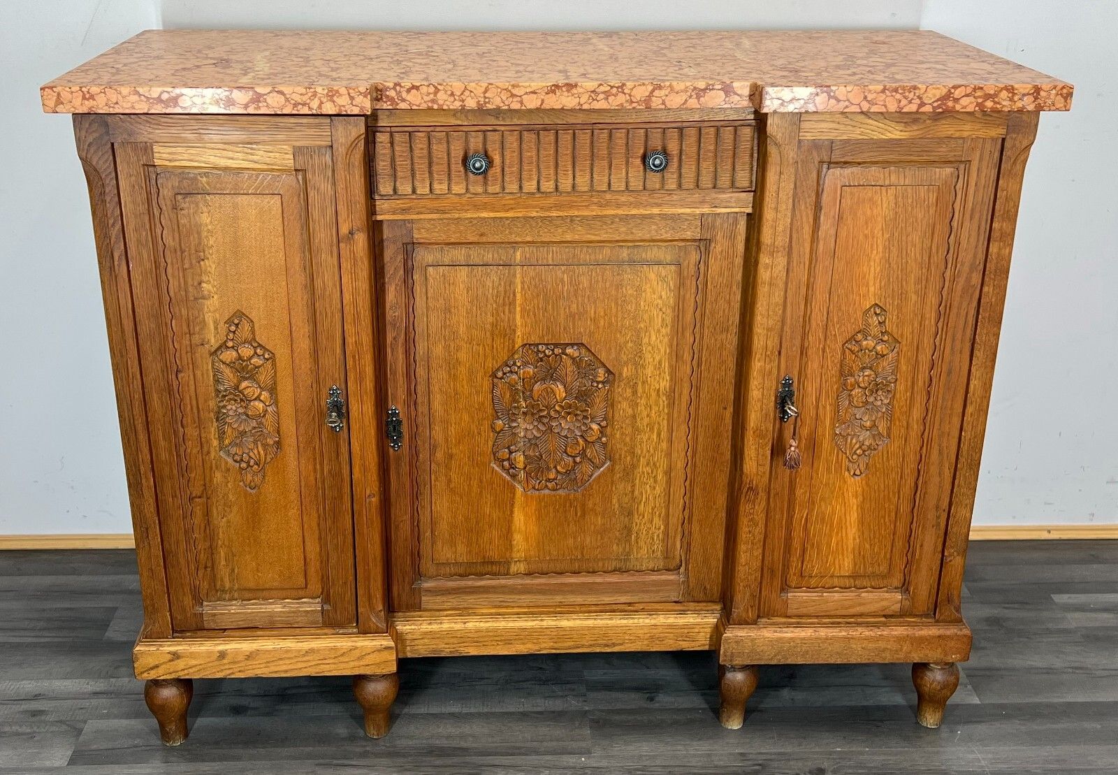French Antique Marble  Topped Chest Of Drawers / Sideboard (Lot 2371) photo for sale