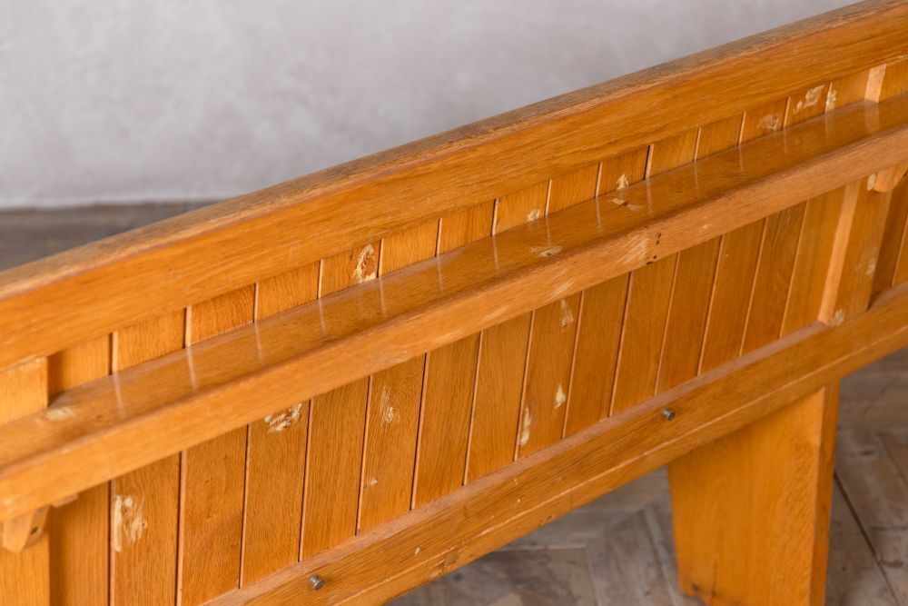 photo furniture Solid English Oak Church Pew