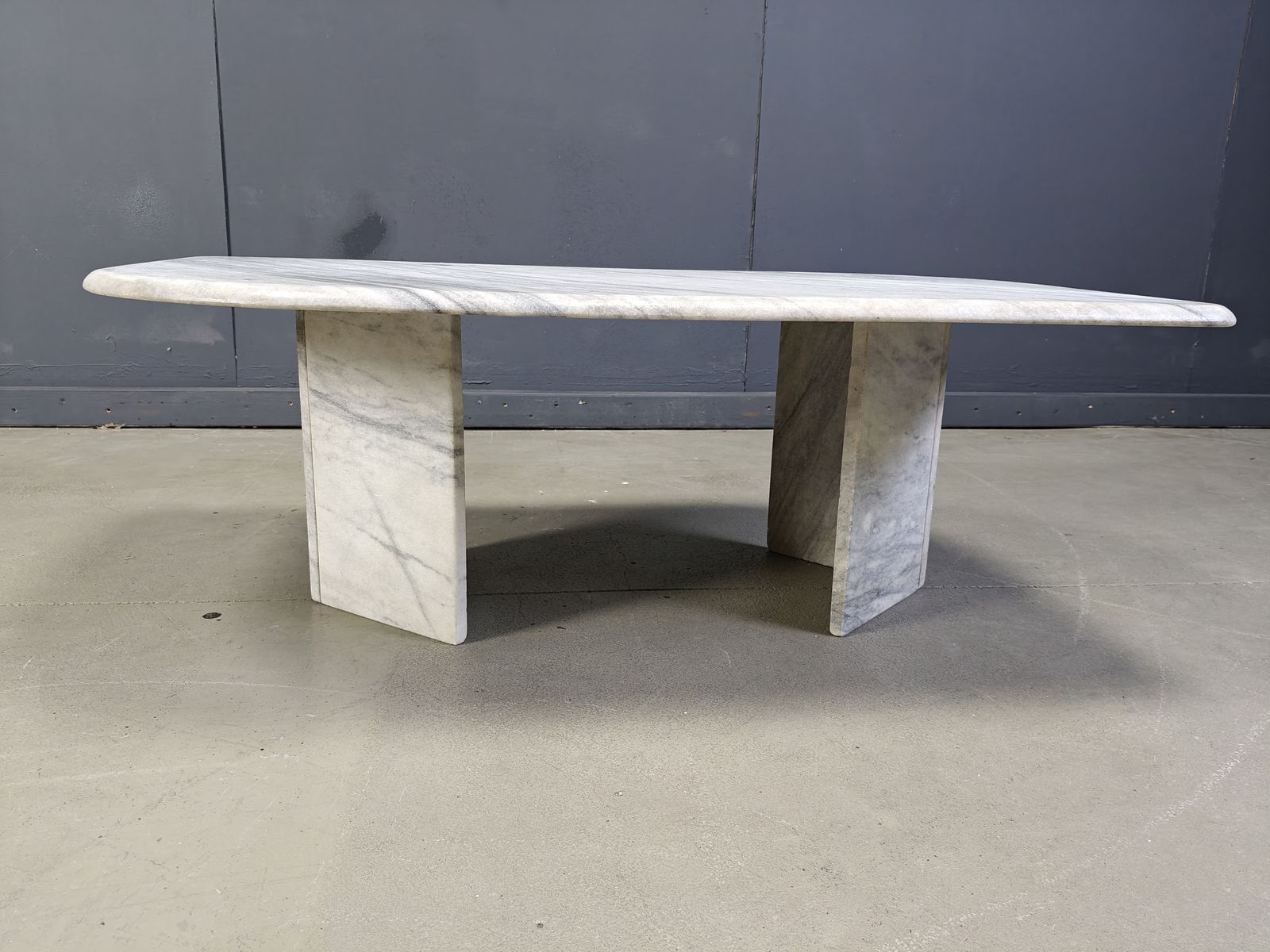 Vintage White Marble Coffee Table, 1970s photo vintage