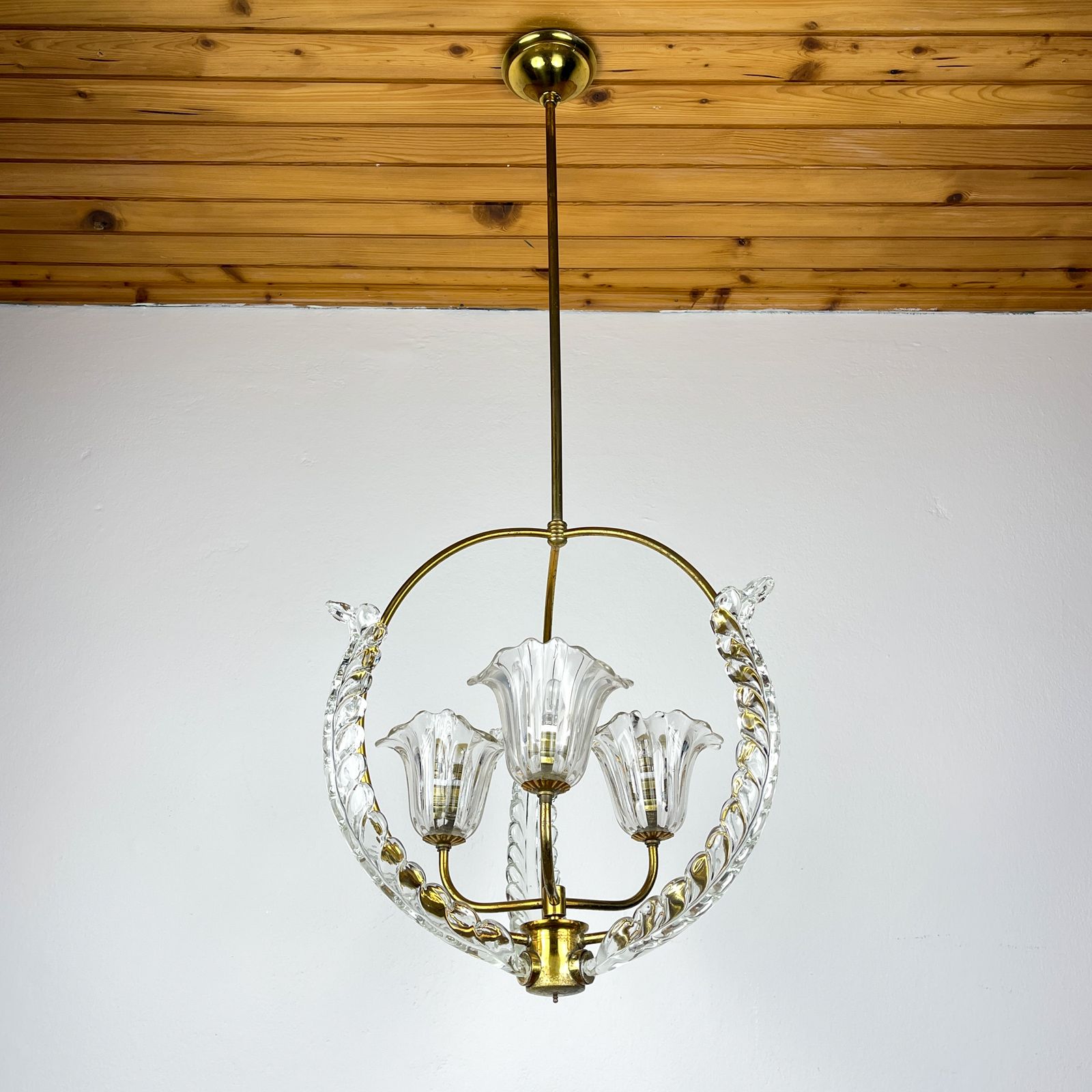 photo vinterior Murano Chandelier By Ercole Barovier Barovier & Toso, Italy 1930s