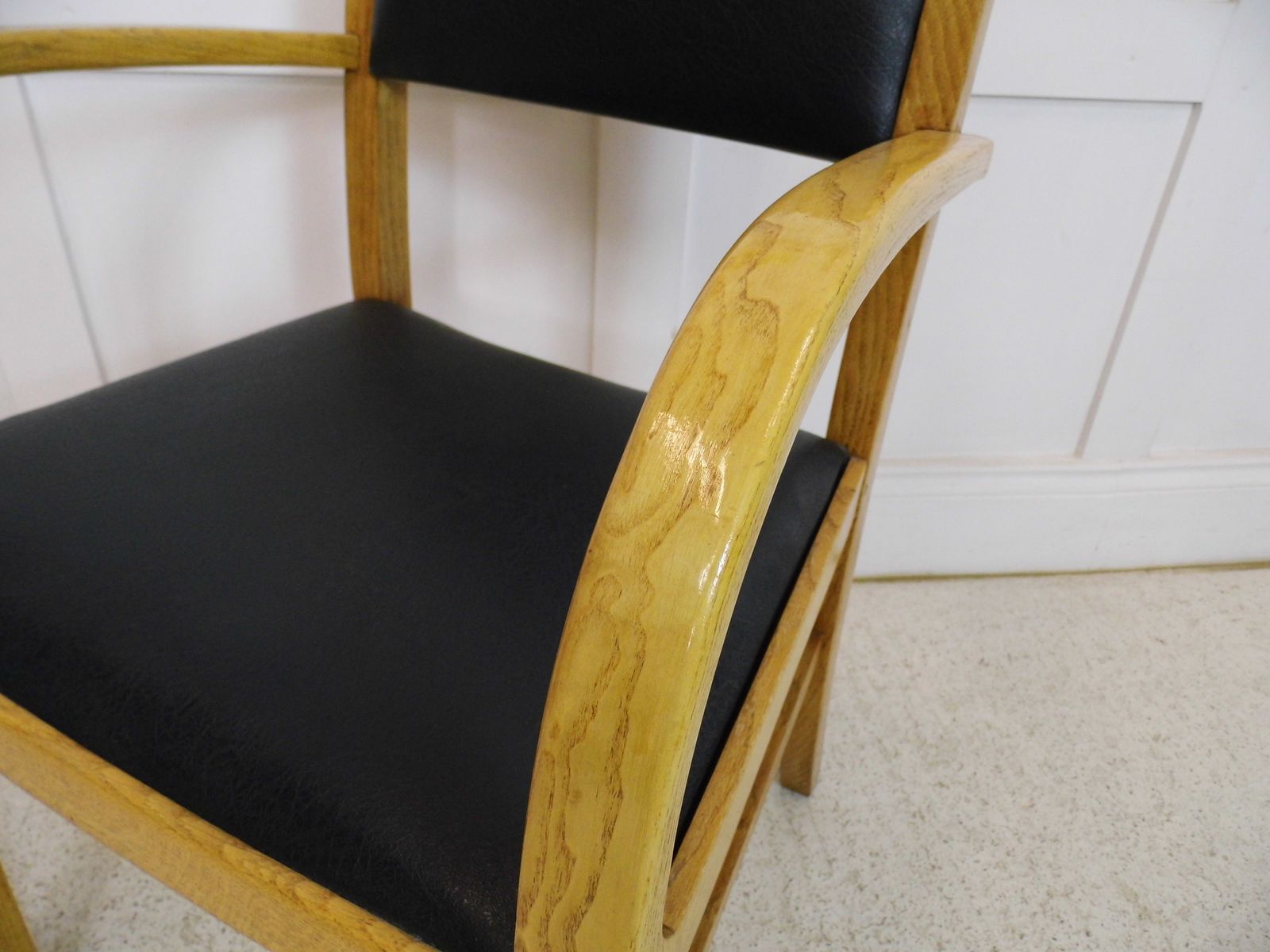 Vintage 1950s Light Oak Bentwood Desk Chair Ex Raf Air Ministry Chair A photo Furniture