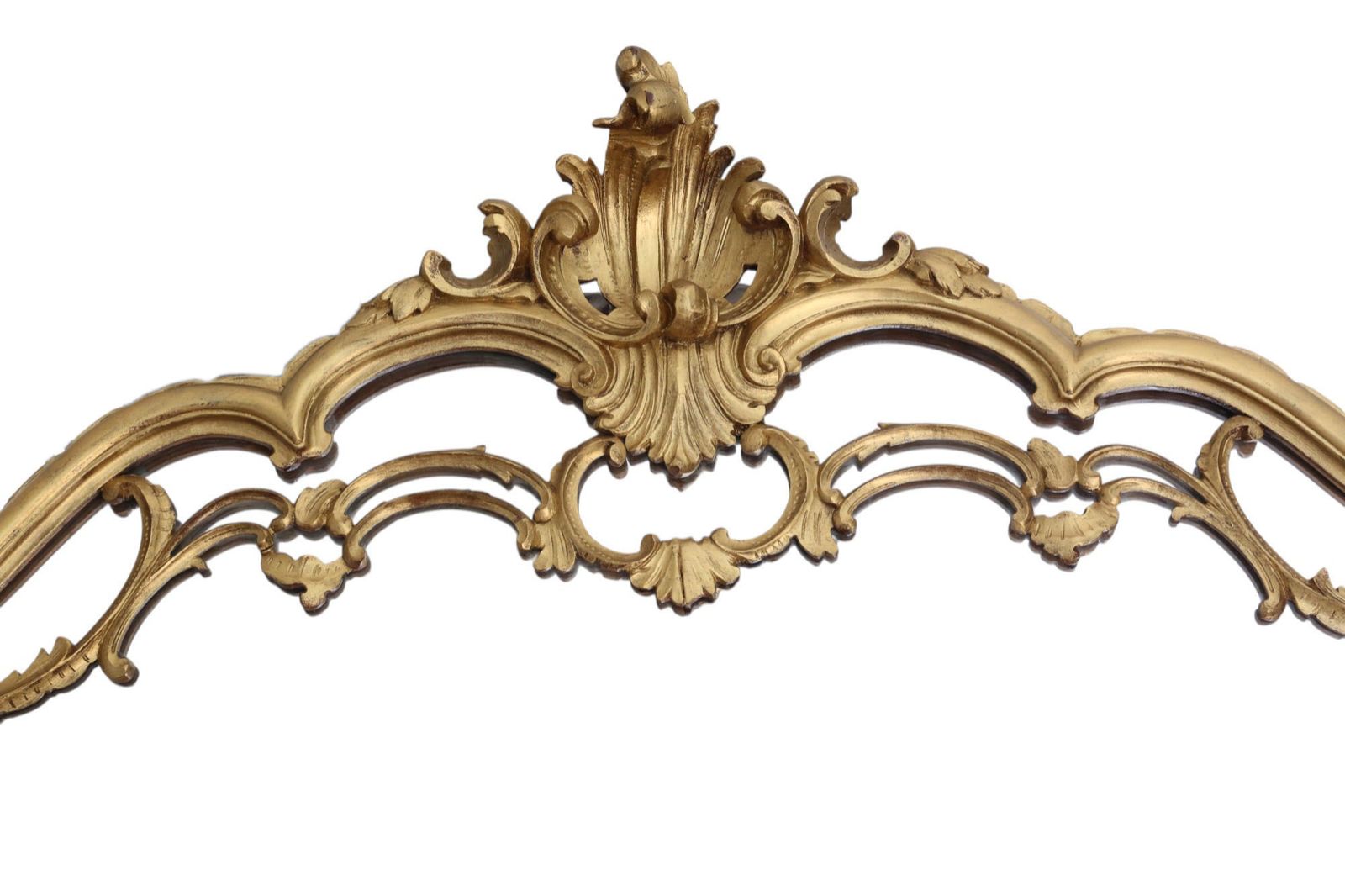 Large C1920 Antique Giltwood Overmantel Wall Mirror – Ornate Gold Frame, Statement Piece photo 2995.0