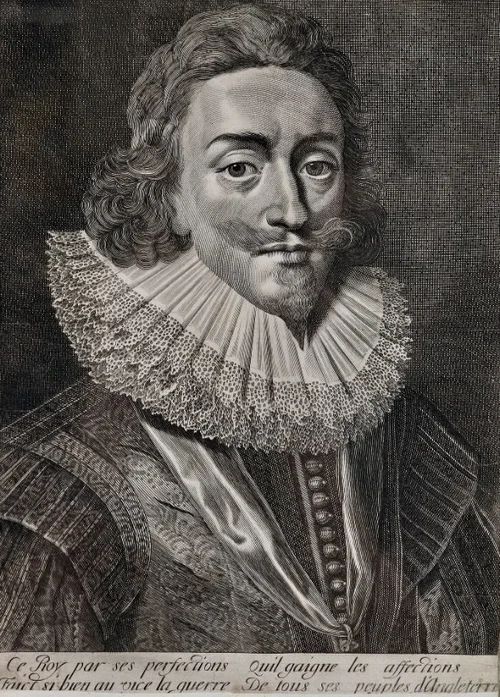King Charles I (1600   1649)   Line Engraving C.1625 After Daniel Mitjens. photo Art