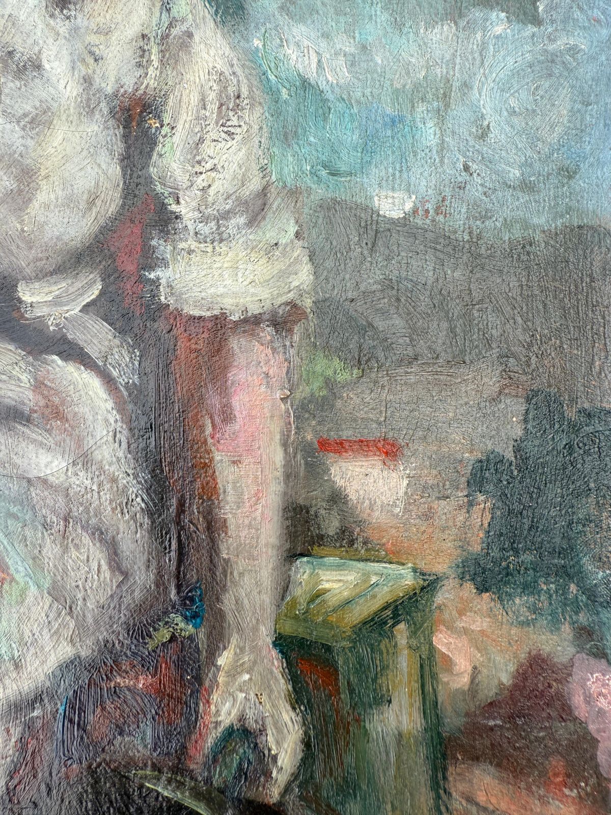 Antoni Valls Bordoy Woman With A Pitcher, Oil On Canvas C.1960 photo Art