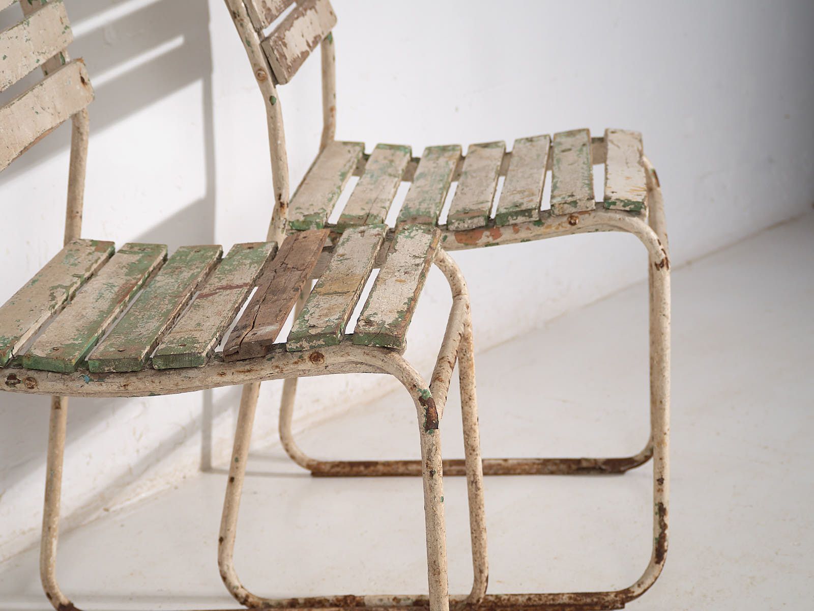 Antique White Garden Chairs (C.1920). Set Of 4 Pieces #35 photo for sale