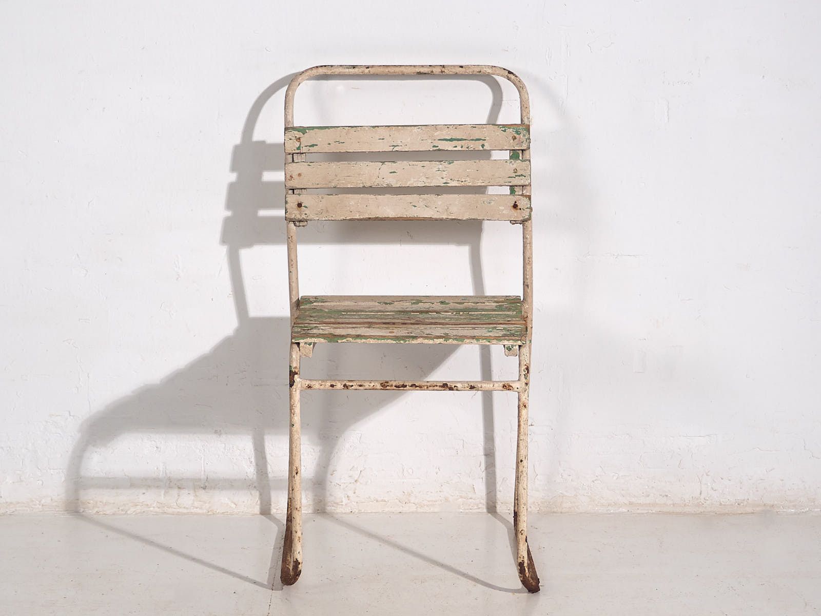 Antique White Garden Chairs (C.1920). Set Of 4 Pieces #35 photo vinterior