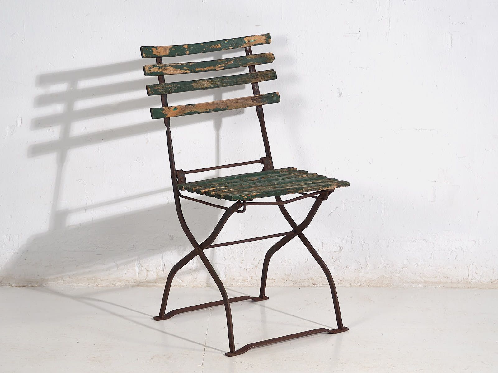 Antique Outdoor Folding Chairs (C.1920). Set Of 4 Pieces #33 photo Furniture