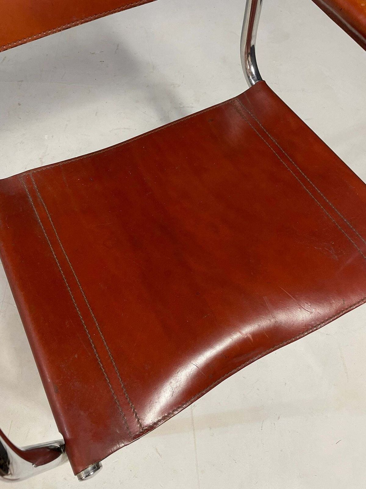 Vintage Chrome And Leather Chair, Marcel Breuer Style, 1970s photo 521.0