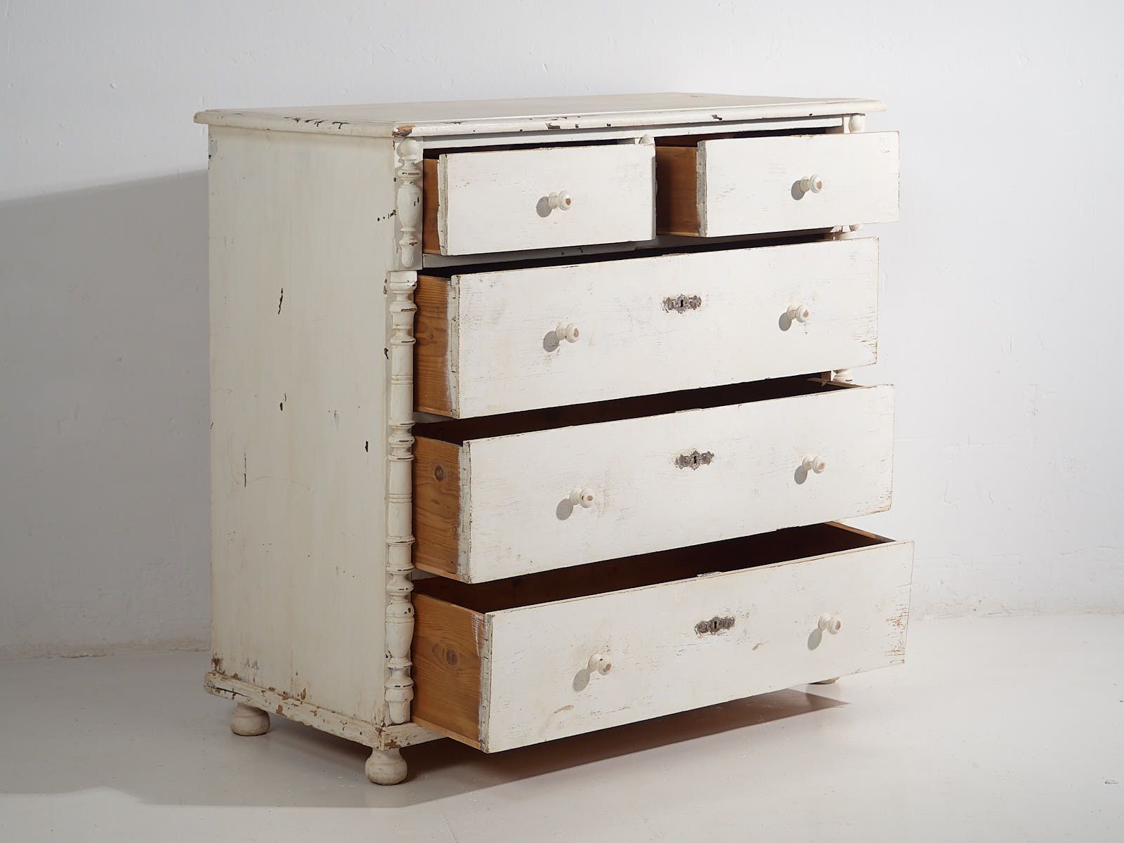 Antique White Chest Of Drawers (C.1920) #47 photo for sale