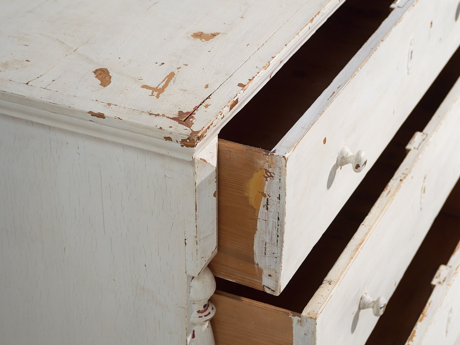 Antique White Chest Of Drawers (C.1920) #48 photo vinterior