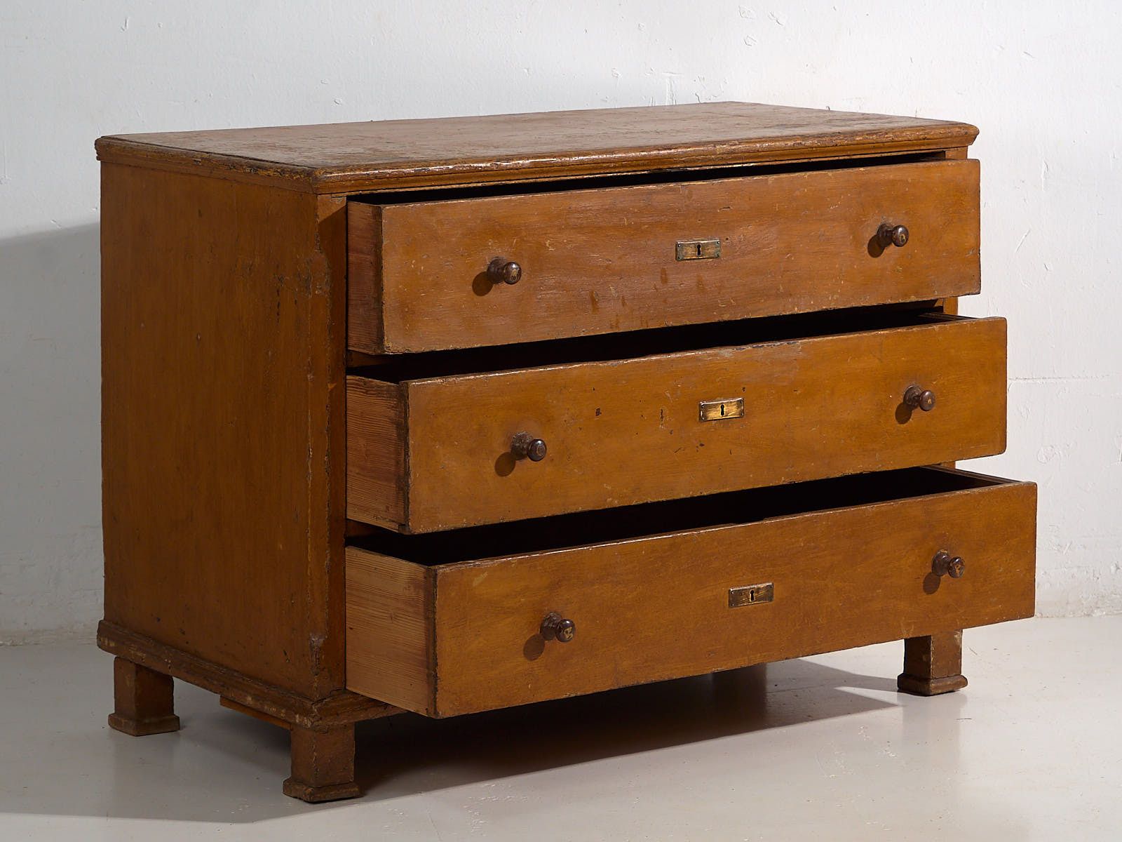 Antique Three Drawer Chest (C.1920) #14 photo Furniture