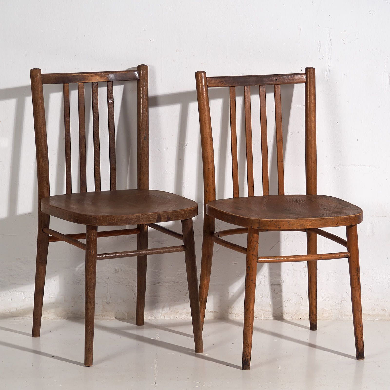 Vintage Ton Bentwood Chairs (C.1960). Set Of 2 Pieces #13