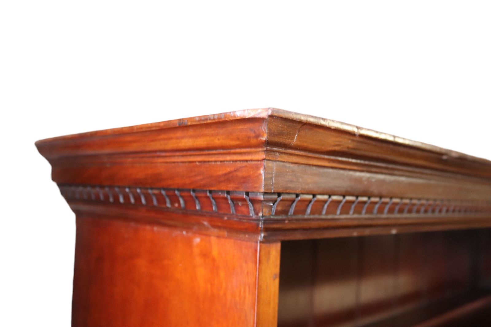 Antique Large Victorian Mahogany Waterfall Open Bookcase photo Furniture