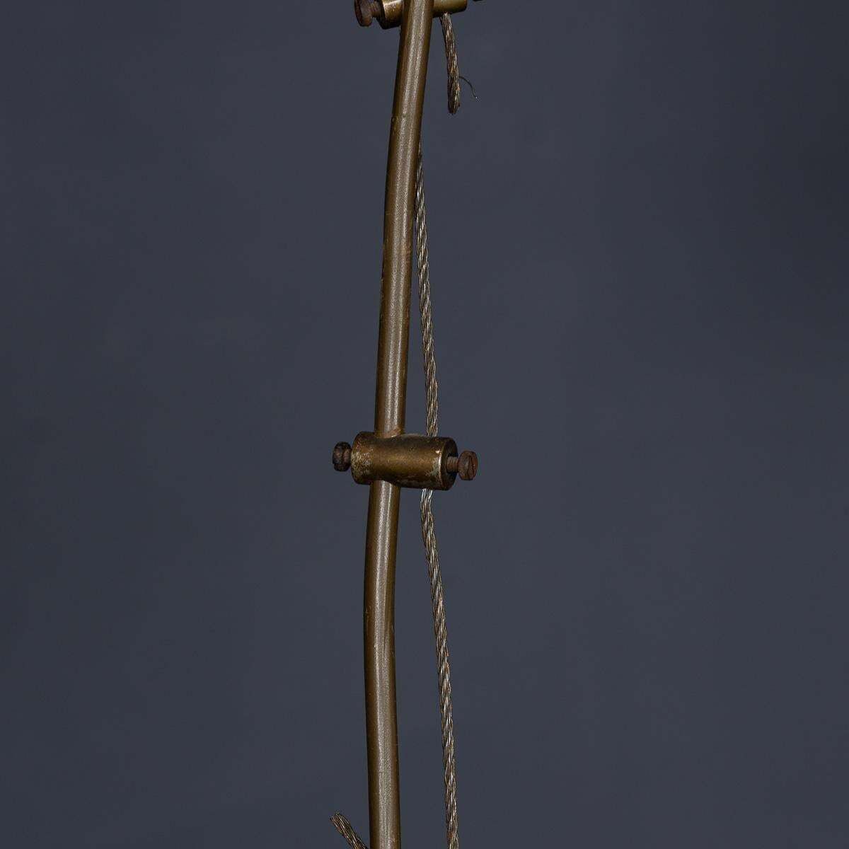 photo vinterior 20thc Italian Pair Of "Delta" Opaline Pendant Lights By Sergio Mazza C.1960