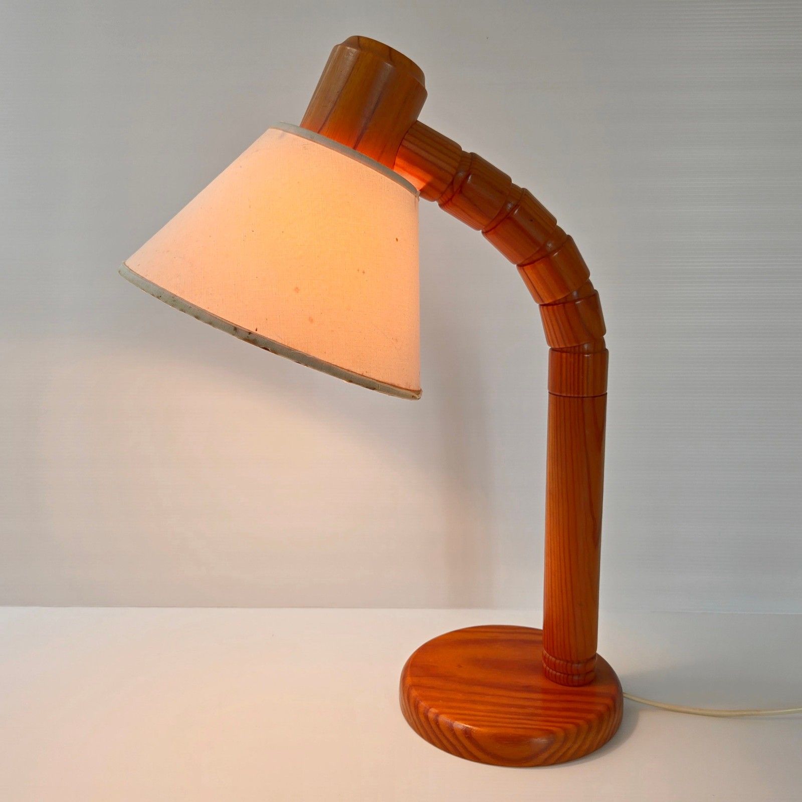 Vintage 1970 Pin Articulated Lamp For Solbackens Svarveri Sweden Scandinavian photo furniture