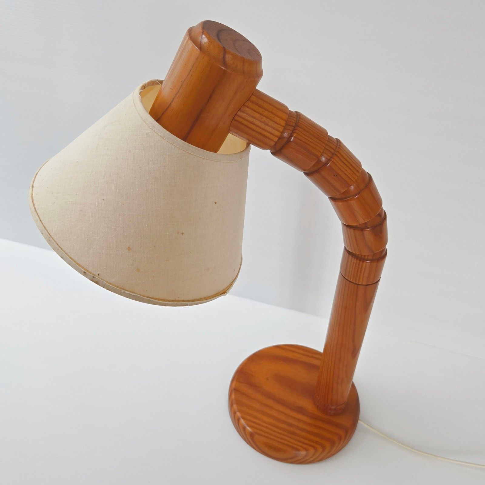 Vintage 1970 Pin Articulated Lamp For Solbackens Svarveri Sweden Scandinavian photo for sale