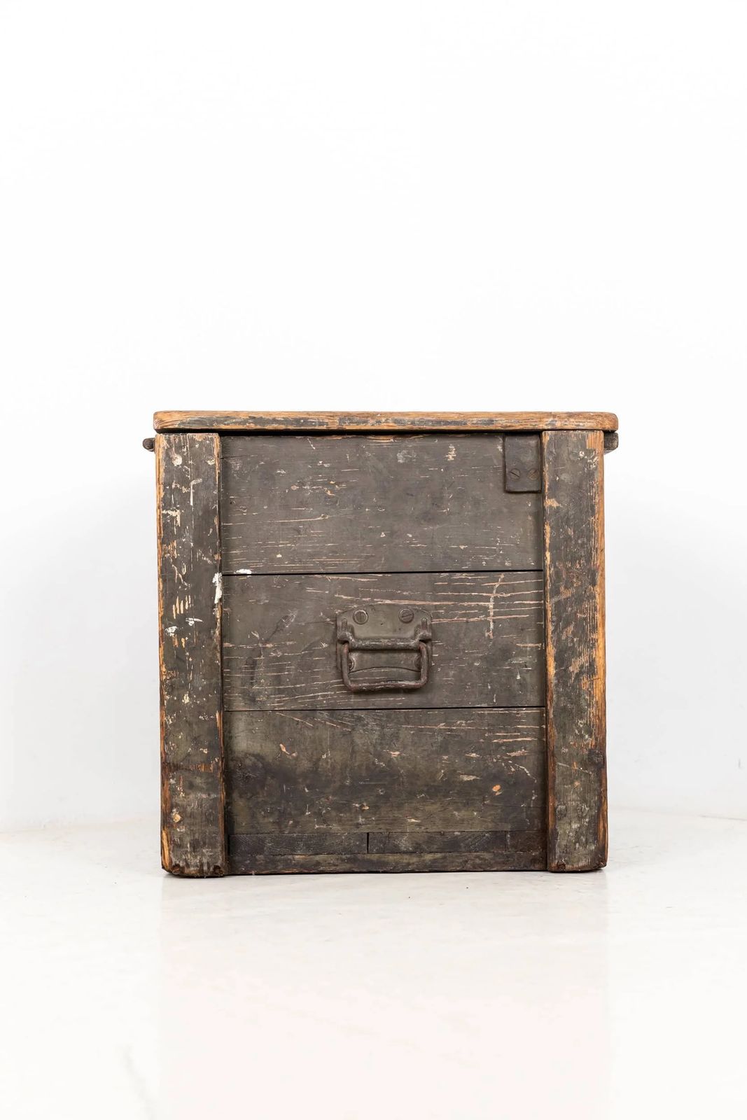 Large Unusual Vintage Industrial Wooden Box photo for sale