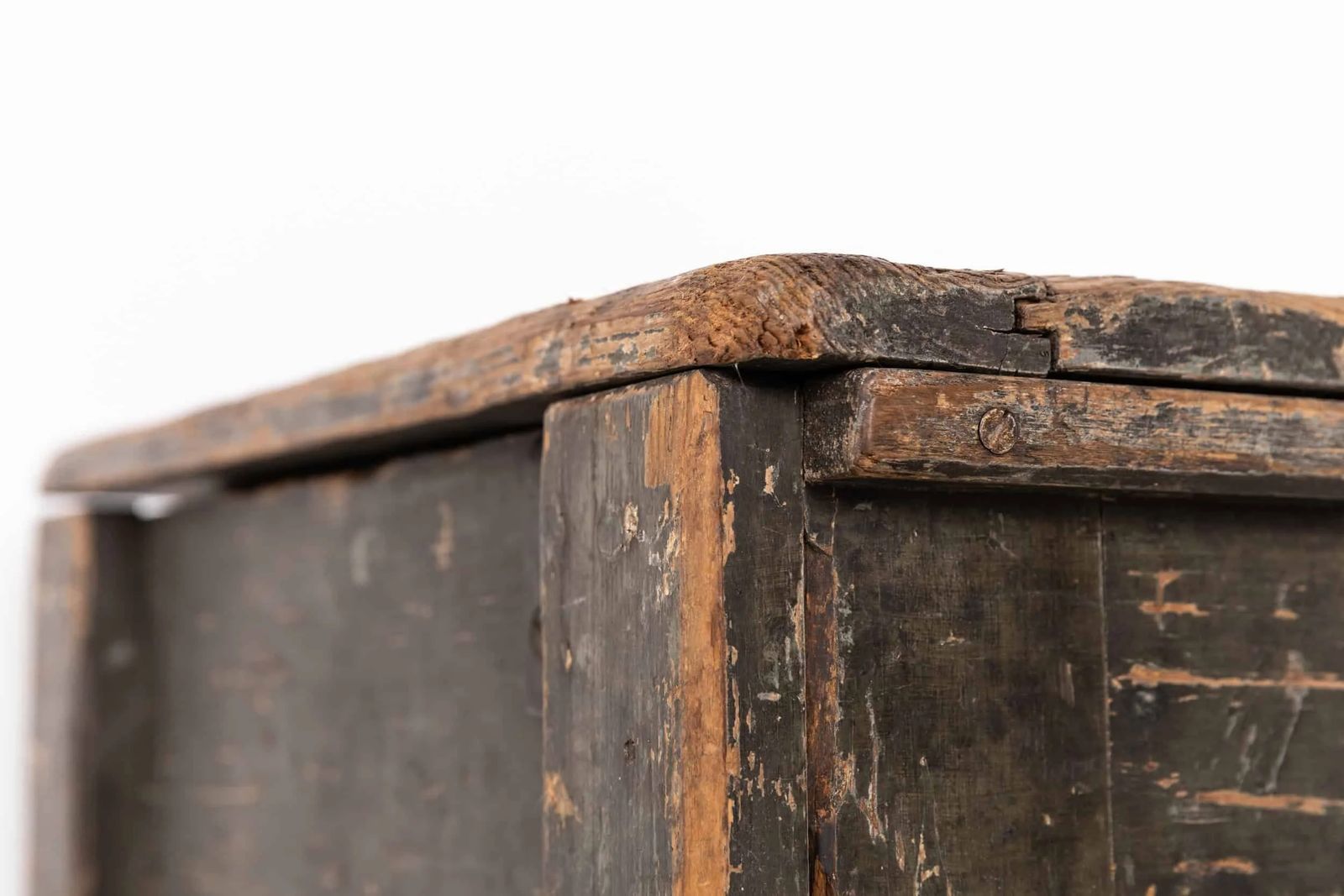 Large Unusual Vintage Industrial Wooden Box photo Home Decor