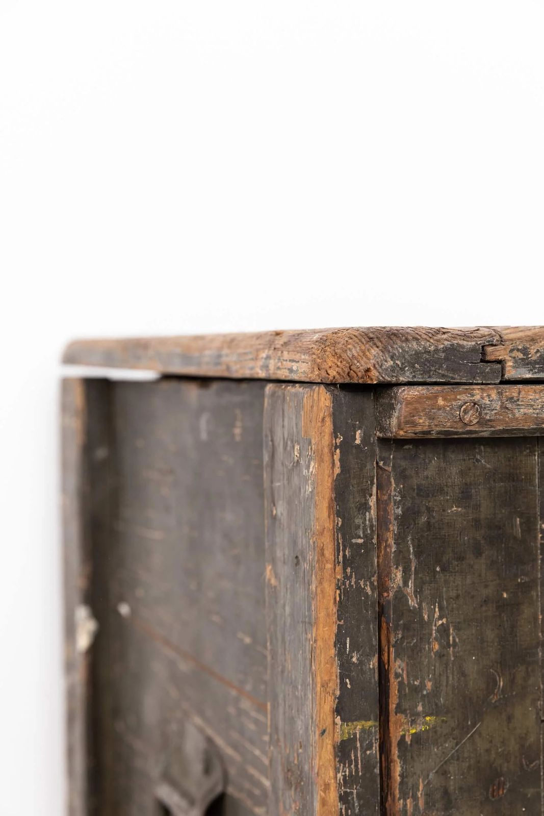 photo for sale Large Unusual Vintage Industrial Wooden Box