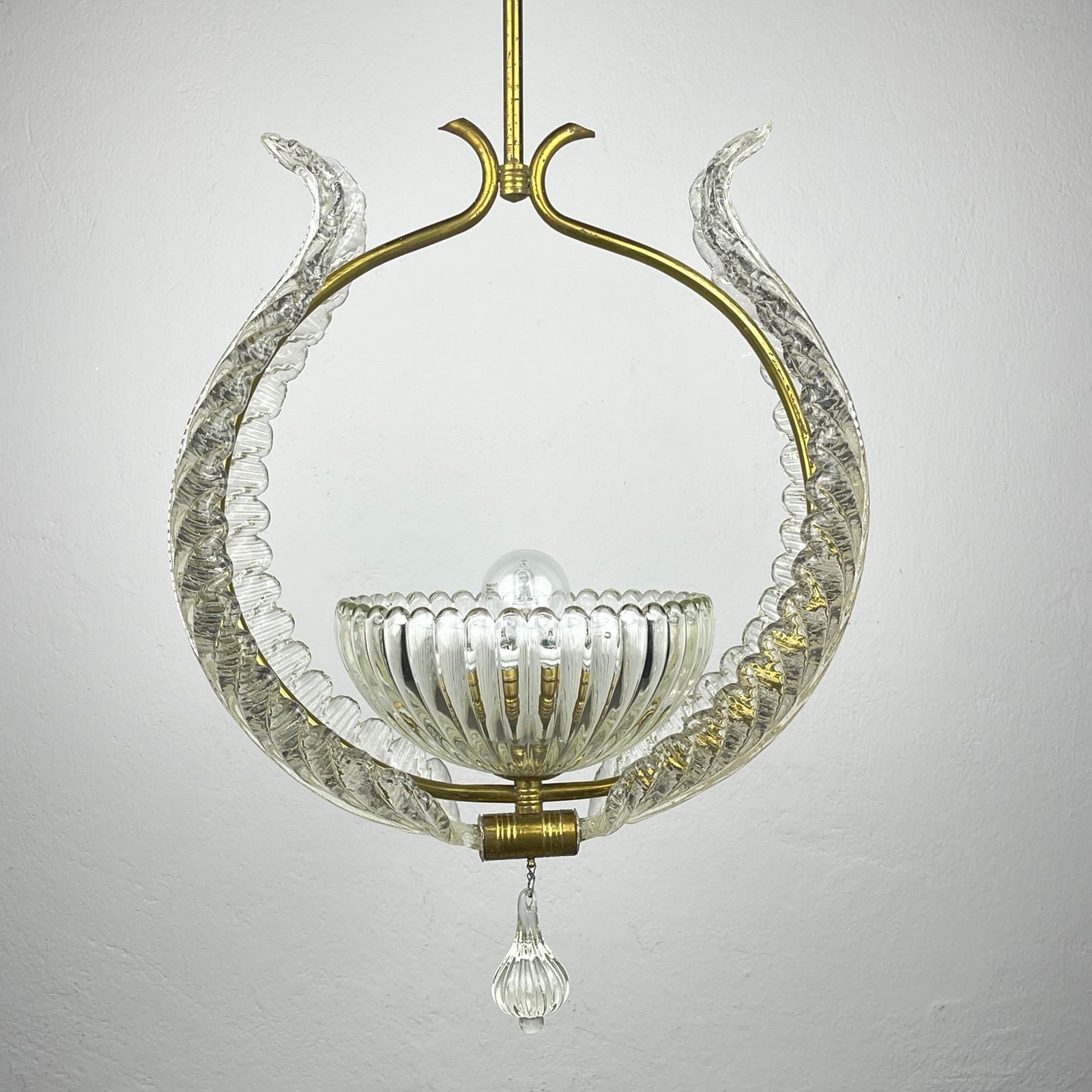 Murano Chandelier By Ercole Barovier Barovier & Toso, Italy 1930s photo vinterior