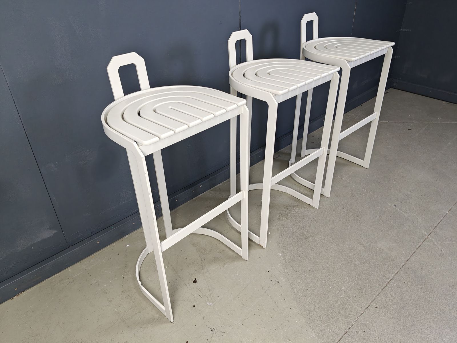 Vintage Bar Stools By Allmilmö, 1980s, Set Of 3 photo Furniture