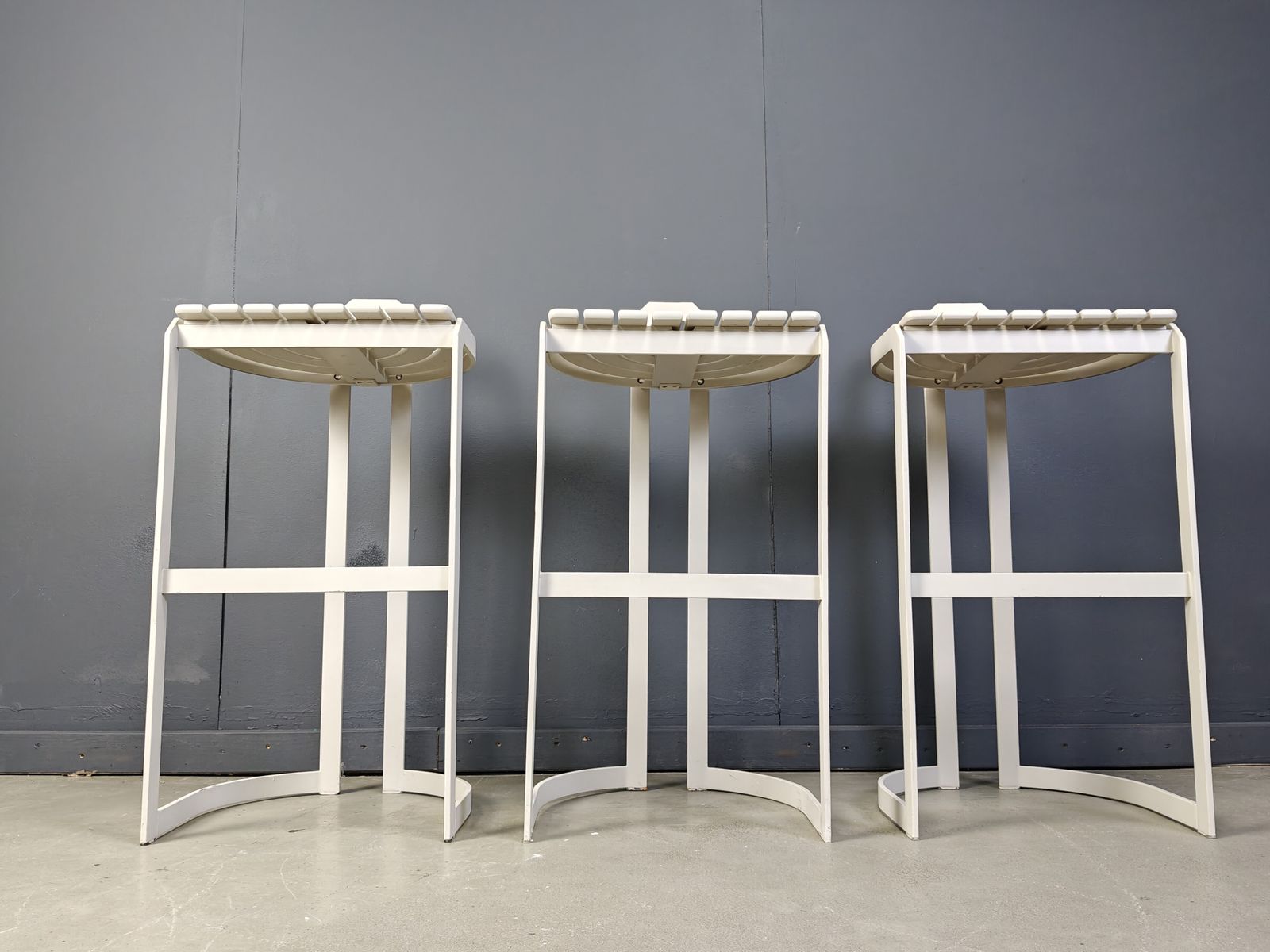 850.0 Vintage Bar Stools By Allmilmö, 1980s, Set Of 3 photo
