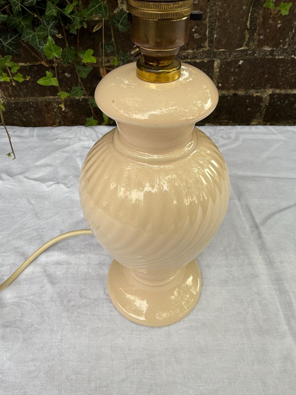 Pale Pink 1980s Ceramic Table Lamp By Goodson Lighting, Vintage Spiral Lamp, Retro Home Decor, Working, Pat Tested, 30cm Tall photo buy